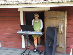 Yhteislaulua johti musiikinmaisteri Päivi Pulkkinen.