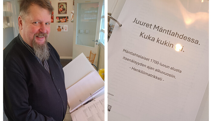 Pornaislainen Kari-Matti Sahala on tehnyt sukututkimusta harrastuksenaan insinööerimäisellä tarkkuudella vuodesta 1992. Juuret Mäntlahdessa -tutkimuksen henkilömatrikkeli on koottu yhteen kansioon.